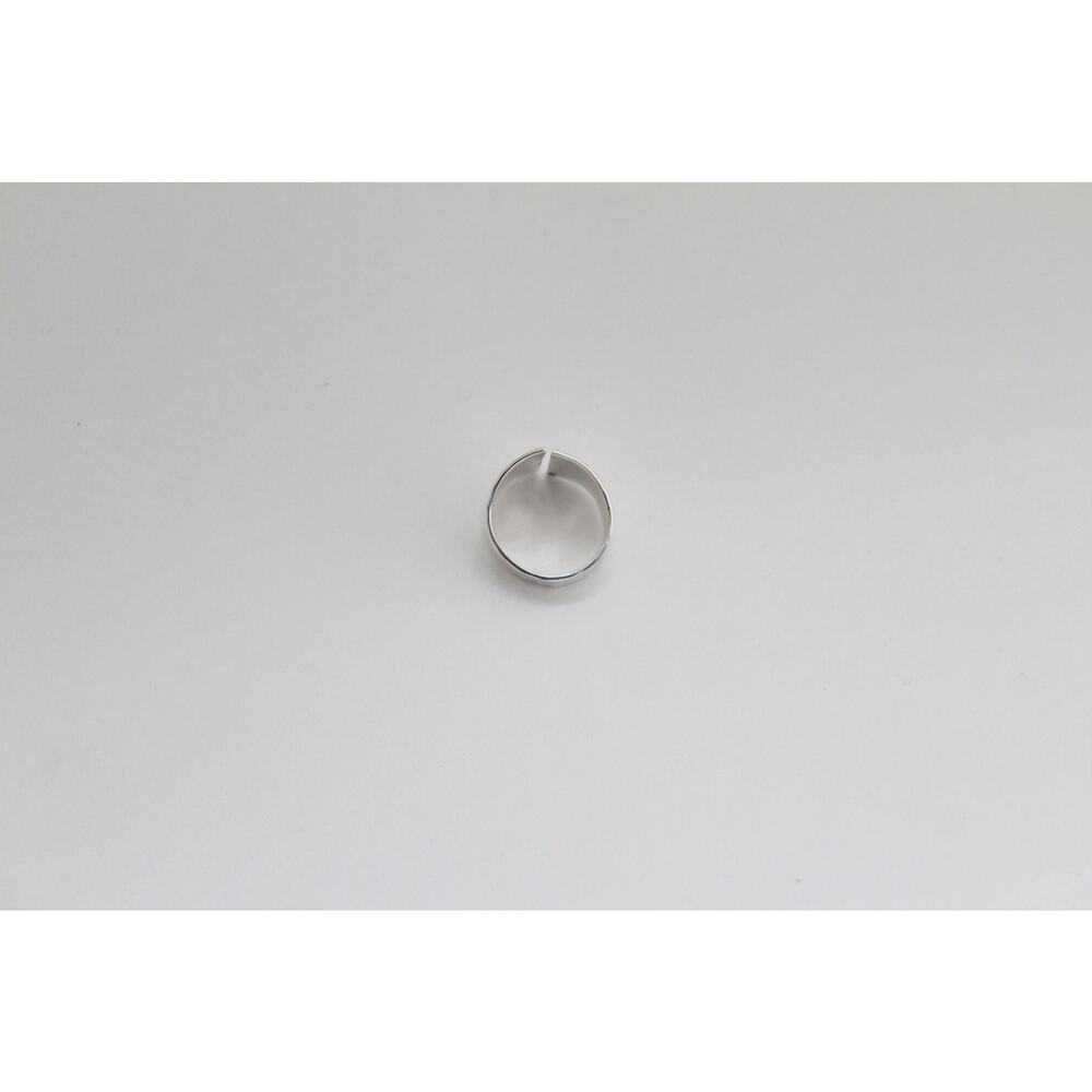 Sterling Silver Adjustable Hammered Shield Ring, … - image 5